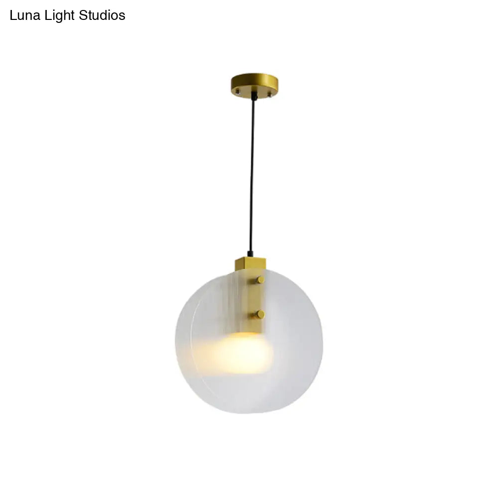 Dual Disc Hanging Light: White Textured Glass, Postmodern Pendant Lamp