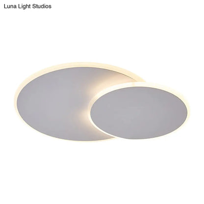 DecorBites™ DecorBites™ Dual Round Flushmount LED Ceiling Light - Minimalist Metal Surface Mounted for Bedroom