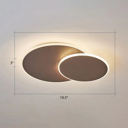 DecorBites™ DecorBites™ Dual Round Flushmount LED Ceiling Light - Minimalist Metal Surface Mounted for Bedroom