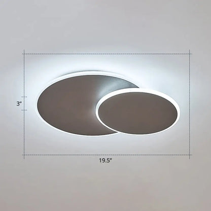 DecorBites™ DecorBites™ Dual Round Flushmount LED Ceiling Light - Minimalist Metal Surface Mounted for Bedroom
