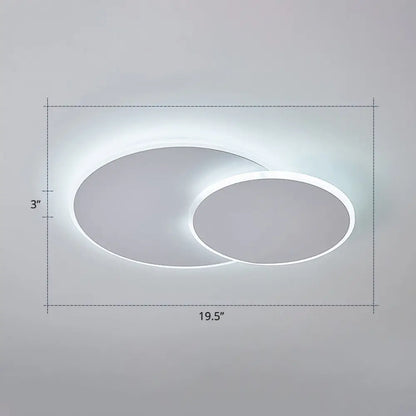 DecorBites™ DecorBites™ Dual Round Flushmount LED Ceiling Light - Minimalist Metal Surface Mounted for Bedroom