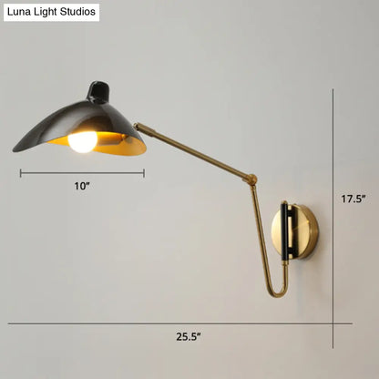 DecorBites™ Duckbill Reading Light Metal Sconce - Adjustable Joint, Perfect for Single Bedroom