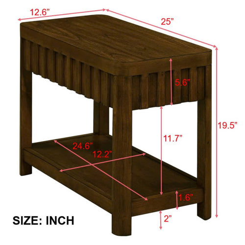 Rustic Wood Storage Table