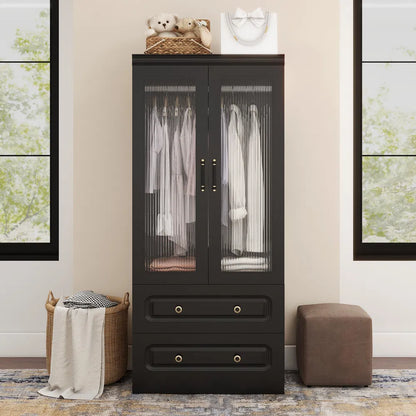 Livelylodge Slim White Storage Cabinet With Glass Door – Space-Saving Tall Organizer With Metal Handles, Perfect For Small Spaces Or Bedroom Use