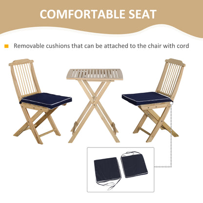 3 Pieces Patio Folding Bistro Set