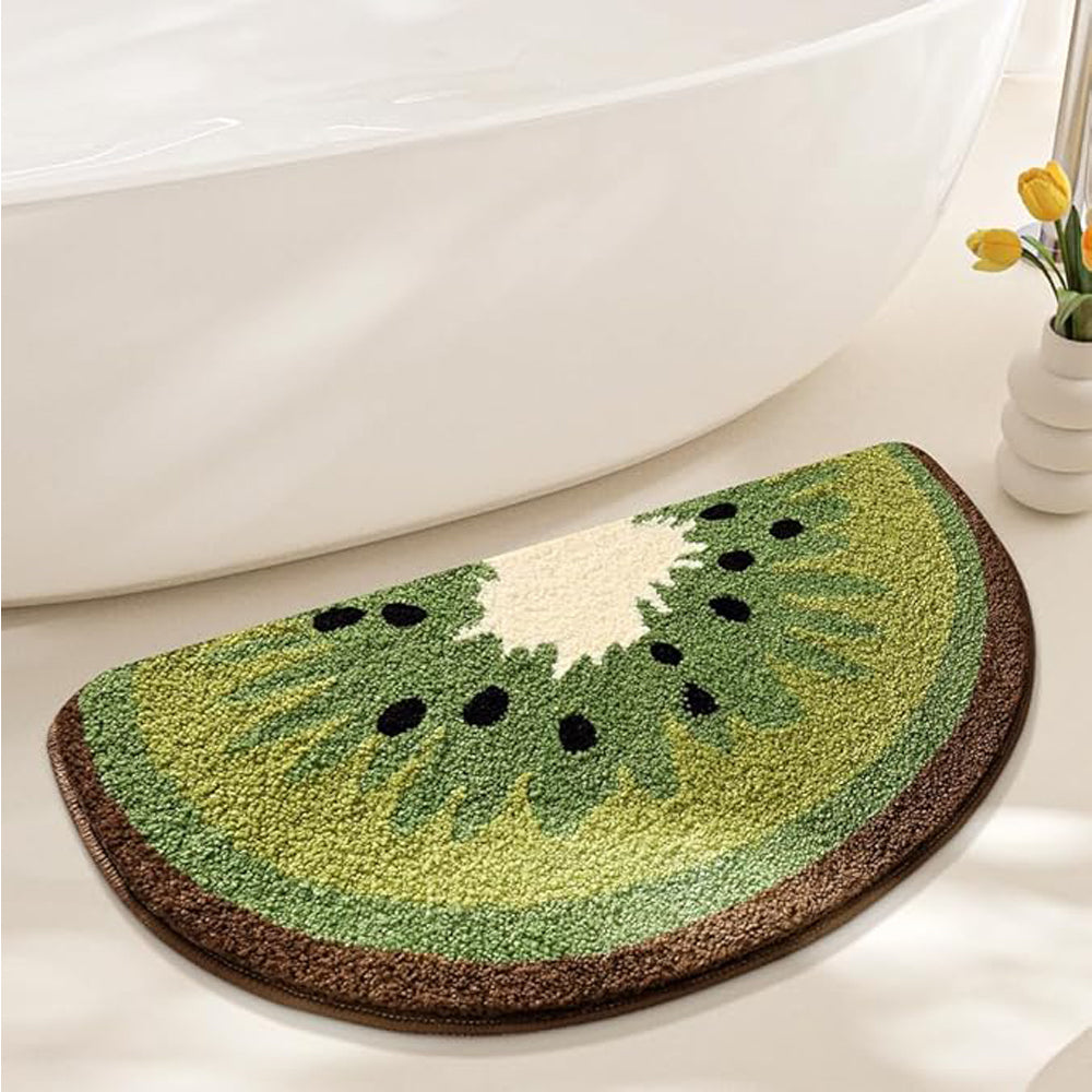 Kiwi Fruit Bath Mats Cute Bathroom Rugs, Particularly Absorbent