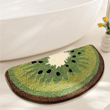 Kiwi Fruit Bath Mats Cute Bathroom Rugs, Particularly Absorbent