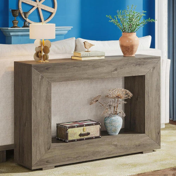 Farmhouse Wood Console Table Rustic Vintage