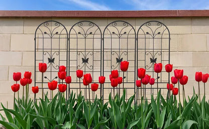 4 Pack Metal Garden Trellis 86.7" X 19.7" Rustproof Trellis For Climbing Plants Outdoor Flower Support