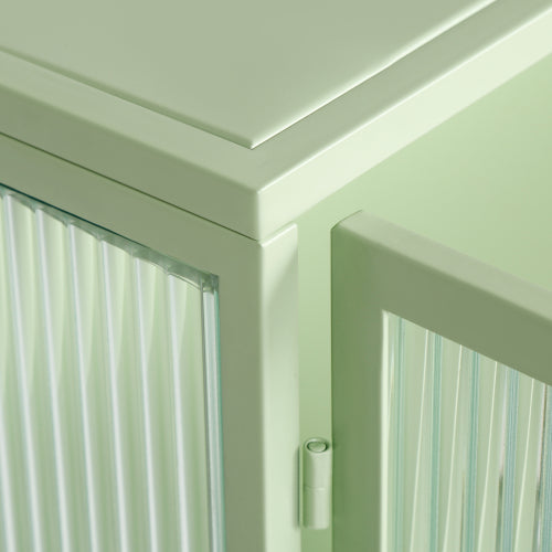 Armario de Pared Moderno de Doble Puerta con Puerta de Cristal con Tres Niveles de Almacenamiento para Entrada, Sala de Estar, Baño, Comedor, Verde Menta No Disponible Plataformas- Temu