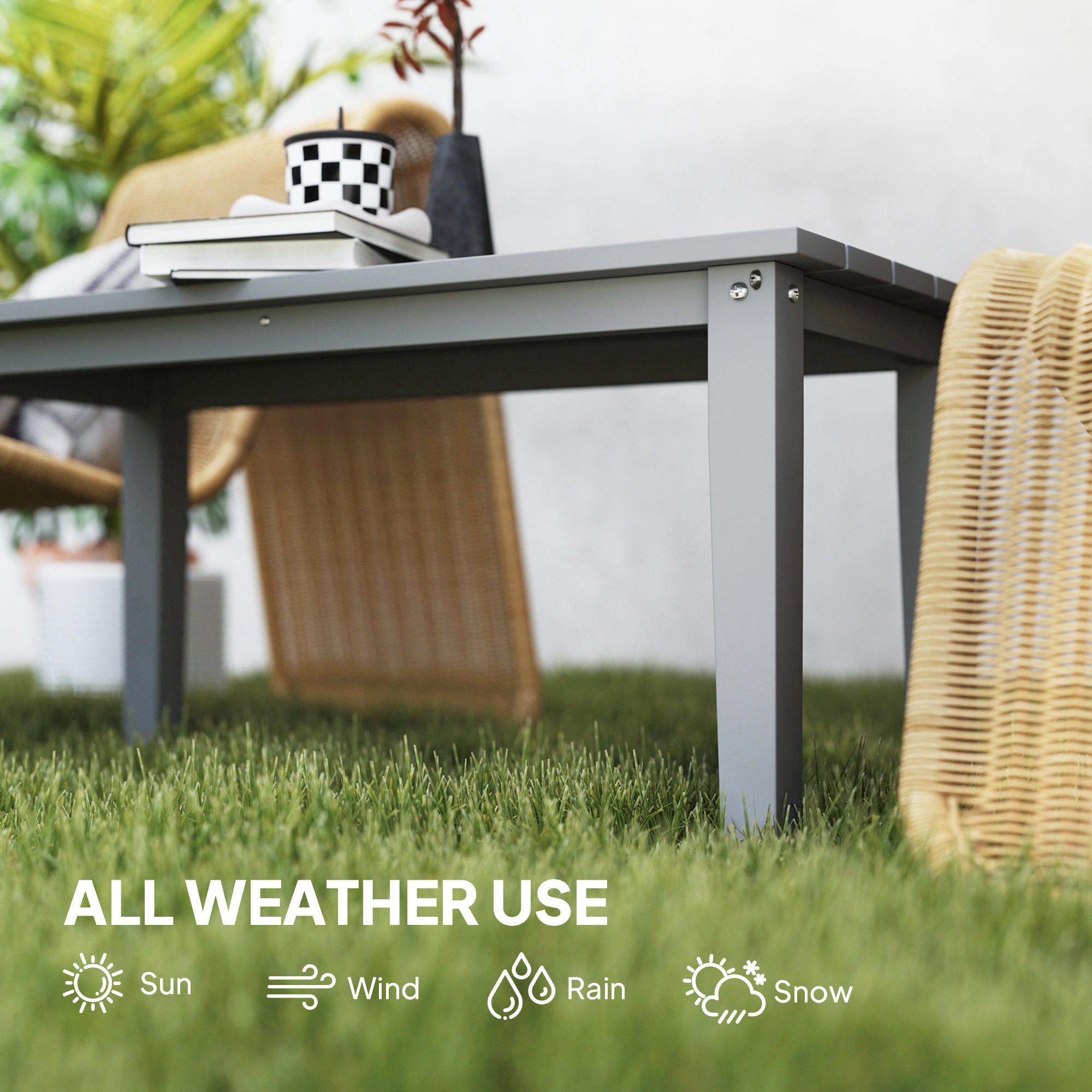 White Outdoor Coffee Table