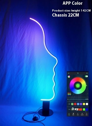 Nordic Art Face Floor Lamp Designer Bedroom Study