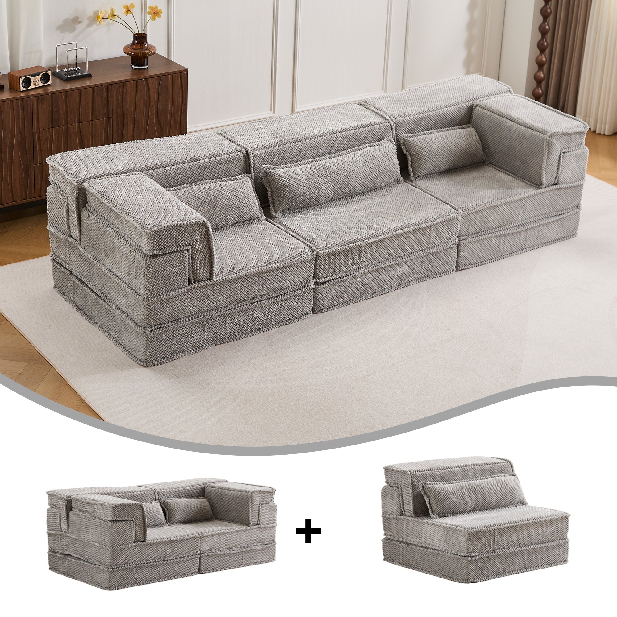 Light Grey Modular Sofa