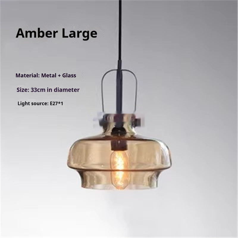 Retro Industrial Style Lighting Bar Glass Chandelier
