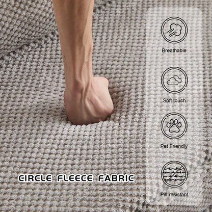 Compression Mahjong Sofa,Convertible Floor Sofa Bed,DIY Boneless Modular Sectional Sofa,No Assembly Required,Circle Fleece Fabric,Oversized 4 Seater With 4 Pillows,Light-grey