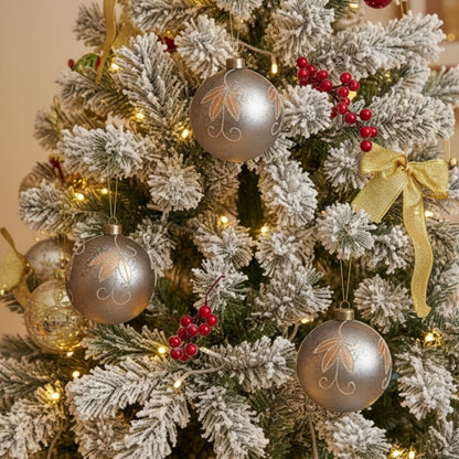 4-piece 4.7-inch Christmas Ball Ornaments, Glass Hanging Decorations For Holiday Tree And Party Decor, FBA Shipped, Prohibited From Sale On The Temu Platform