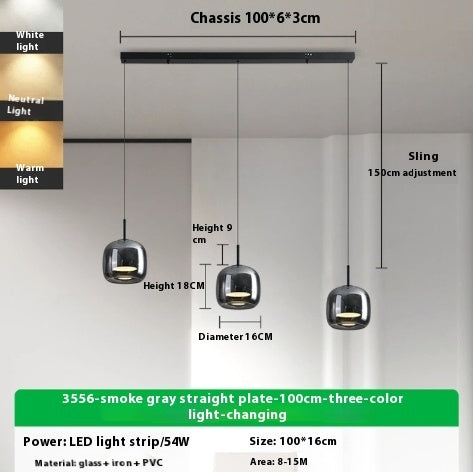 Glass Nordic Dining Chandelier
