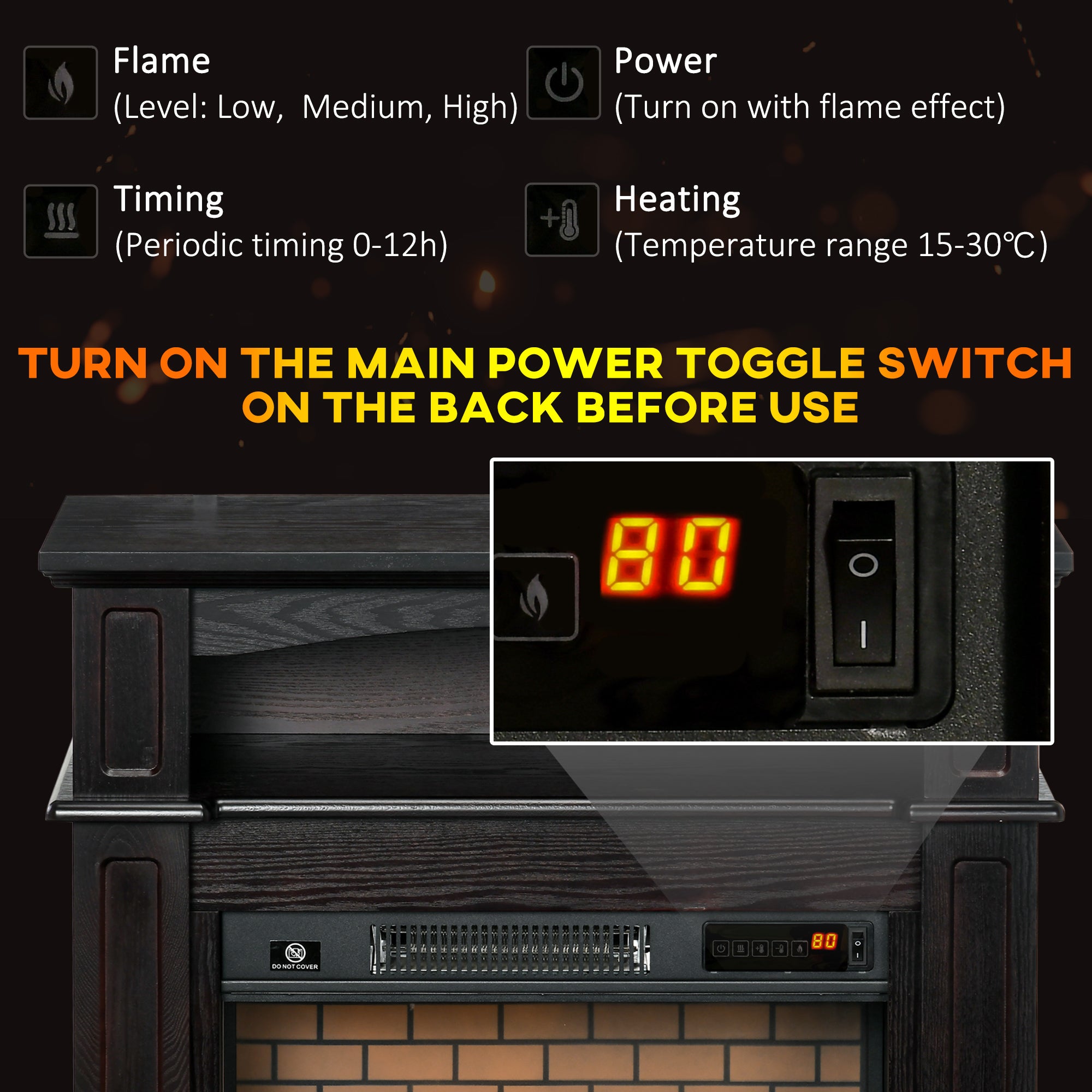 Modern Electric Fireplace Mantel