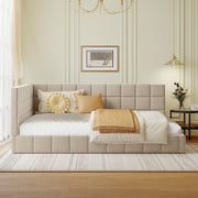 Beige Velvet Sofa Bed