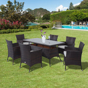 Brown Rattan Dining Set