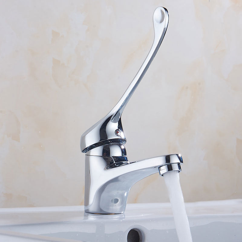 Long Handle Hot And Cold Faucet Elbow Wash Basin Faucet
