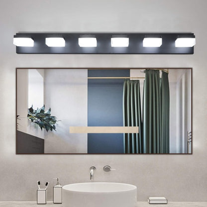 Modern 6 Lights Black LED Makeup Mirror Fixtures For Bathroom And Vanity Unavailable Platforms- Temu