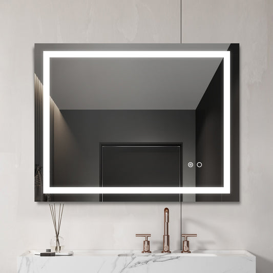 LED Bathroom Mirror With Touch Button Control