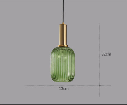 Bedroom Bedside Simple Bar Glass Chandelier Retro Lamps