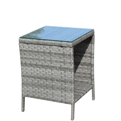 Grey Rattan Patio Table