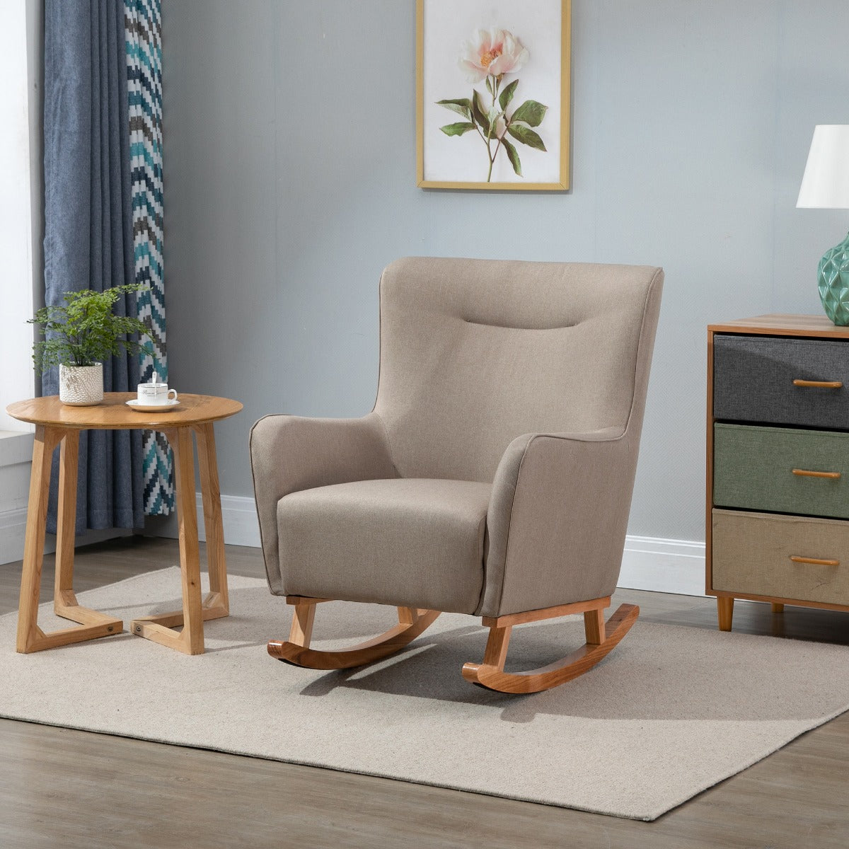Sillón Mecedora Moderno Sofá Sillón Moderno Silla de Énfasis con Relleno Grueso