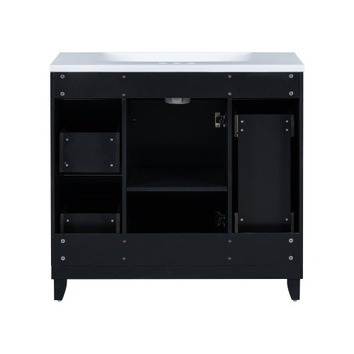 Black Shaker Vanity Cabinet