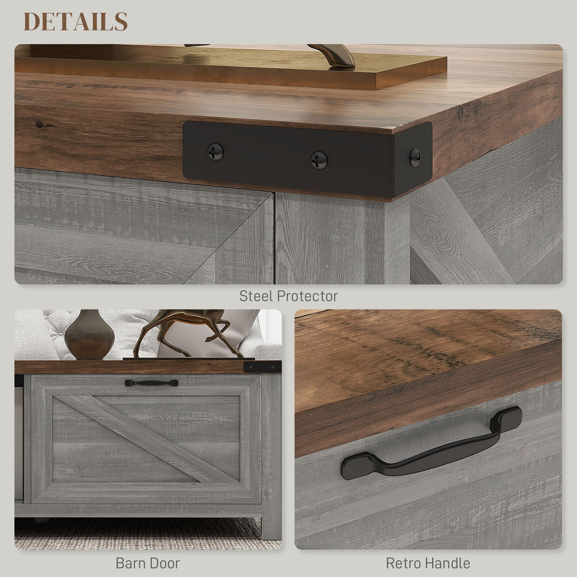 Rustic Wood Drawer Table