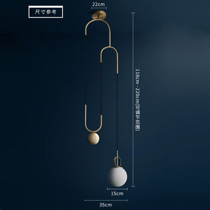 Creative Post-modern Glass Ball Decorative Chandelier