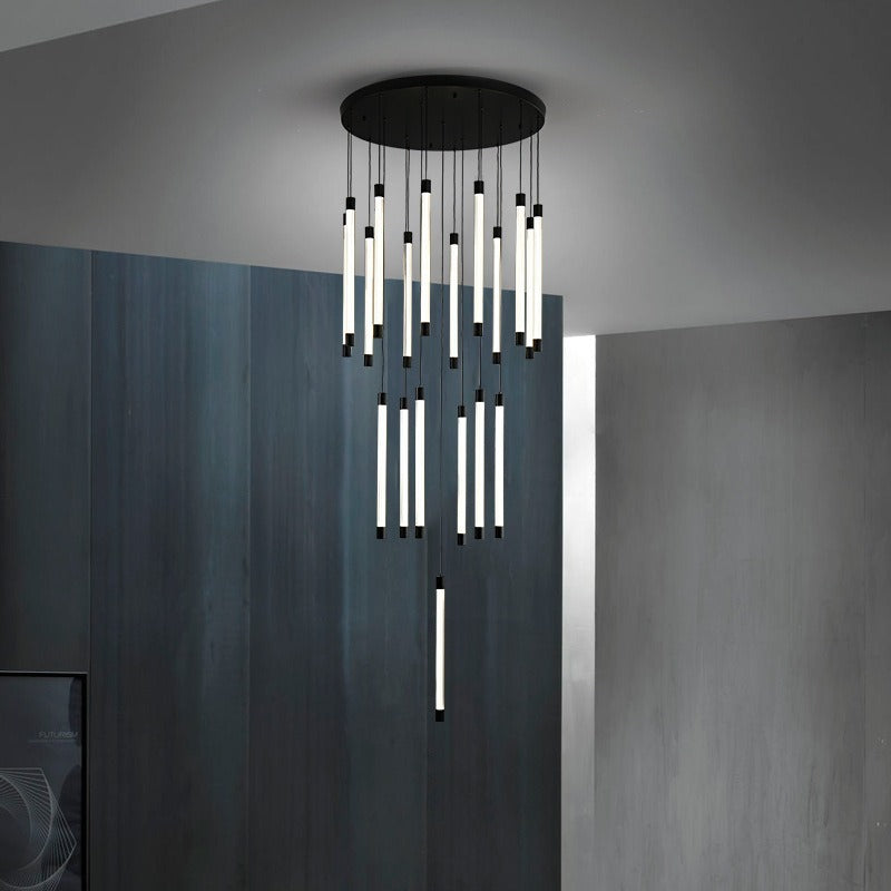 Copper Long Staircase Chandelier