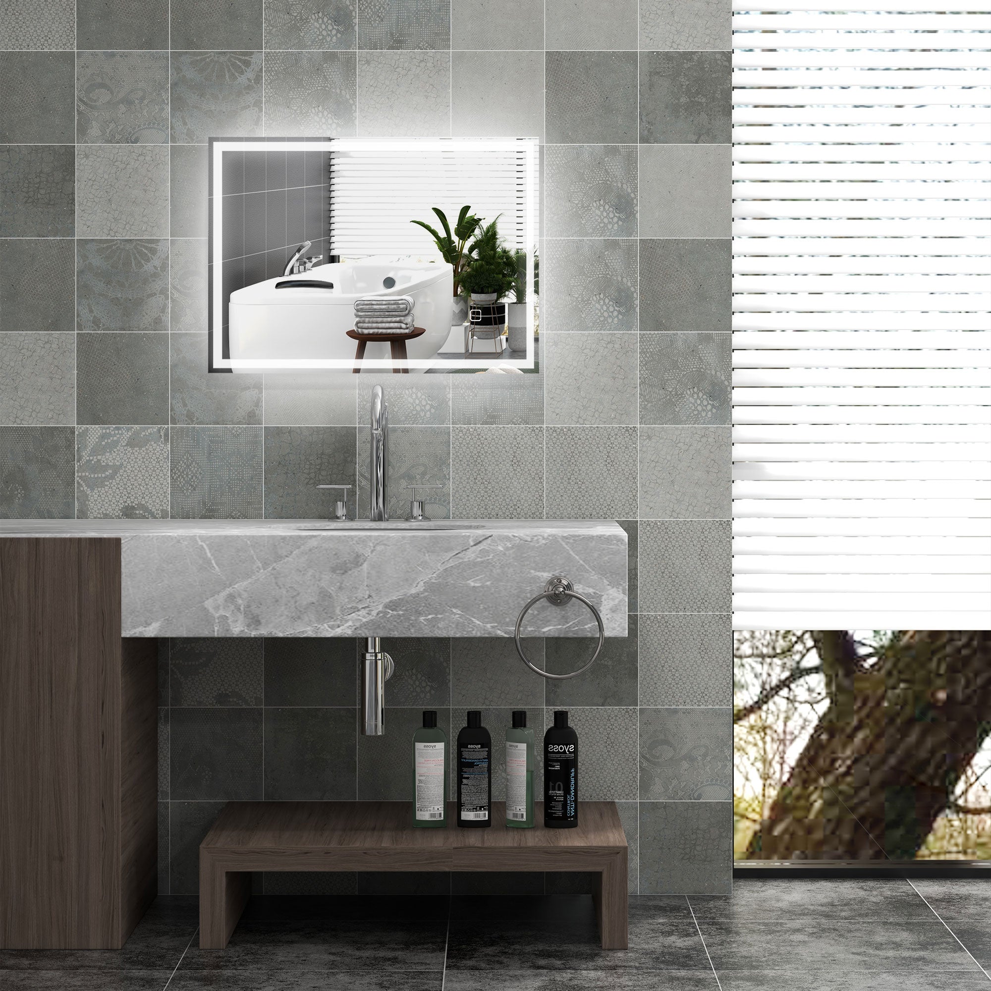 LED Rectangular Bathroom Mirror