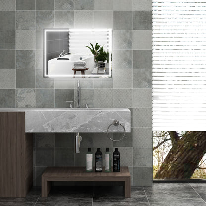 kleankin 32" x 24" LED Bathroom Mirror