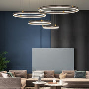 Brushed Aluminum Fish Chandelier