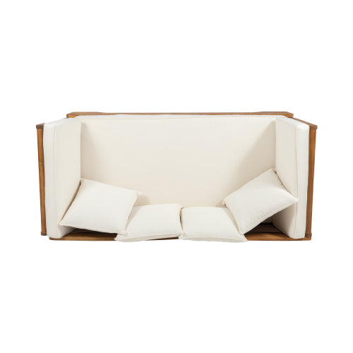Teak Fabric Sofa Bed