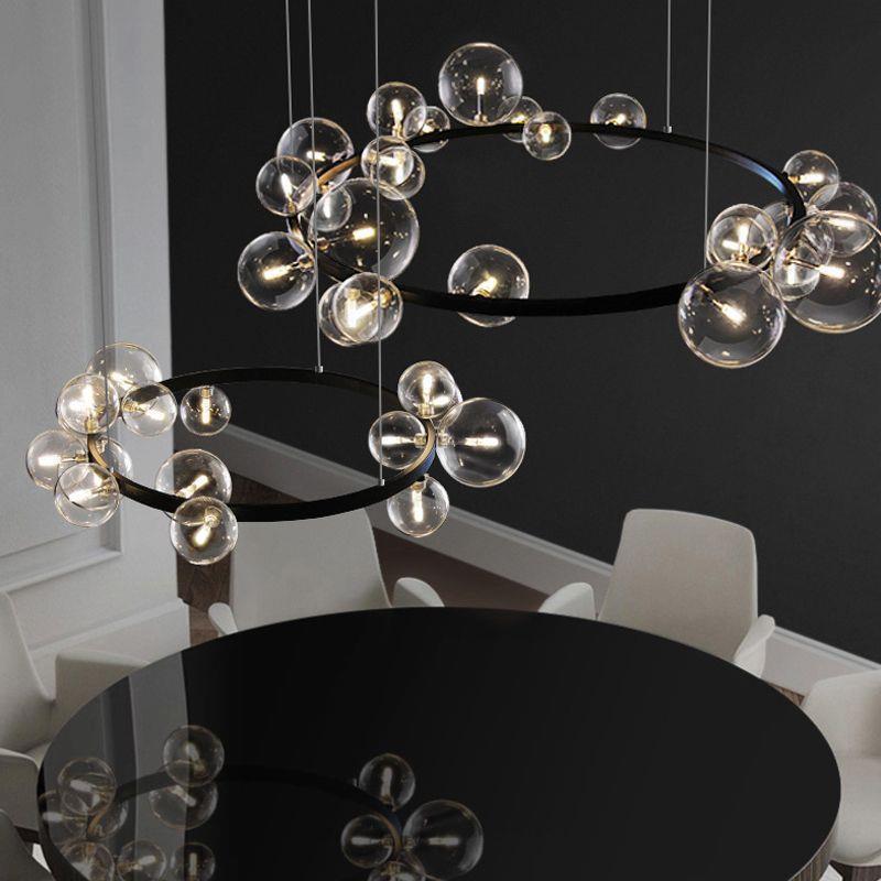 Glass Ball Dining Chandelier