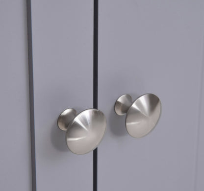 Kleankin Bathroom Vanity Cabinet, Sink Cabinet With U-Shape Cut-Out, Adjustable Shelf, White And Gray