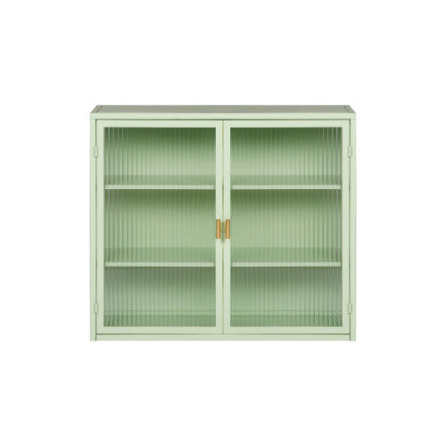 Armario de Pared Moderno de Doble Puerta con Puerta de Cristal con Tres Niveles de Almacenamiento para Entrada, Sala de Estar, Baño, Comedor, Verde Menta No Disponible Plataformas- Temu