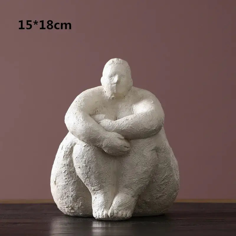 White textured resin dreaming yoga women figure with crossed arms for living room decorbites decorbites dreaming yoga