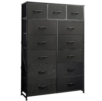 Gray Fabric Storage Tower