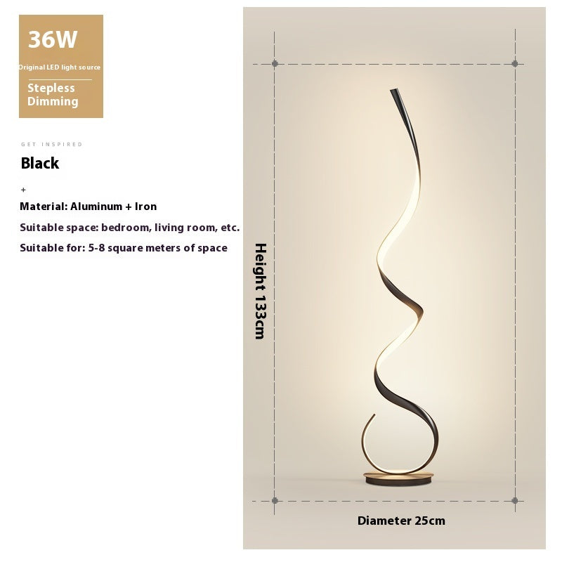 Modern And Simple Bedside Floor Lamp In The Bedroom