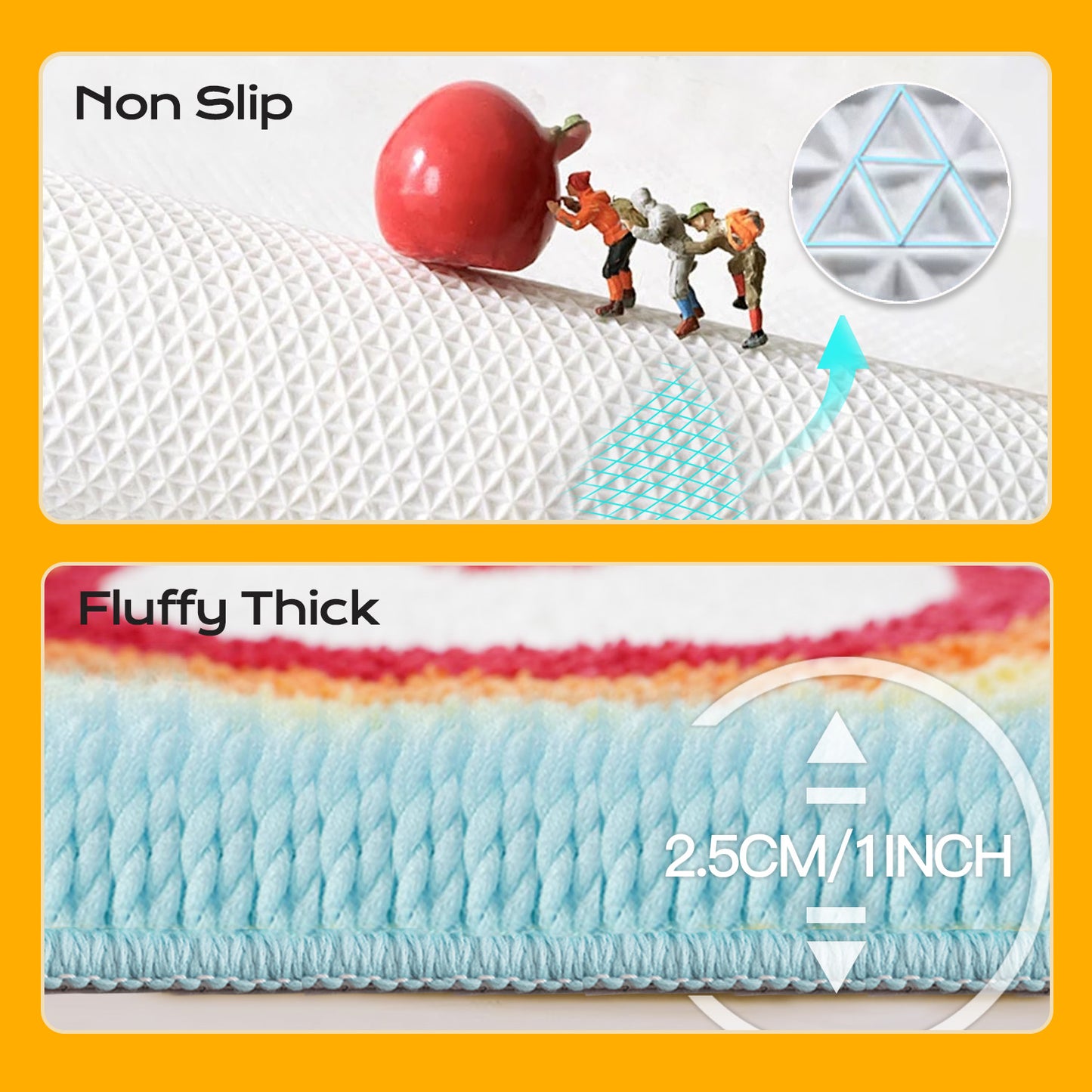 Farbteppich für das Schlafzimmer - rutschfeste, saugfähige Fußmatte für das Badezimmer - niedliche, waschbare kleine Duschmatte - ästhetische, moderne Heimdekoration Geburtstagsgeschenke, Erntedankfest-Dekoration, Weihnachtsdekoration, Heimdekoration