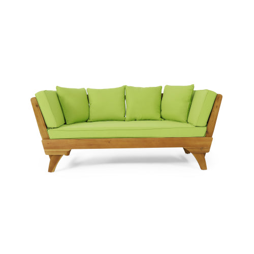 Teak Fabric Sofa Bed Dual-Use Convertible