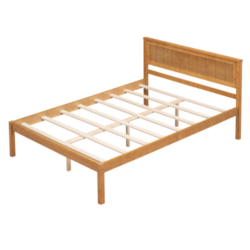 Oak Wood Platform Bed