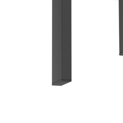 1-Piece Modern Tempered Glass Tea Table Coffee Table End Table, Square Table For Living Room, Black