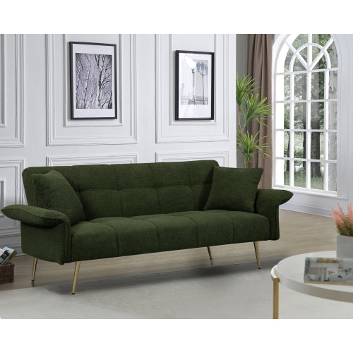 Cama Sofá Futón de 70,1 Pulgadas, Cama Sofá Doble Convertible con Reposabrazos Plegables para Salones y Espacios Pequeños