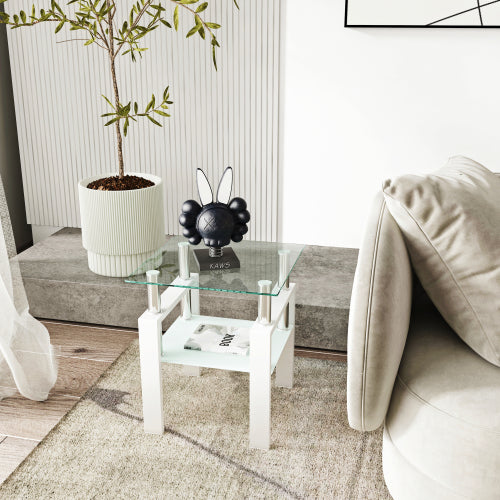 White Glass Coffee Table